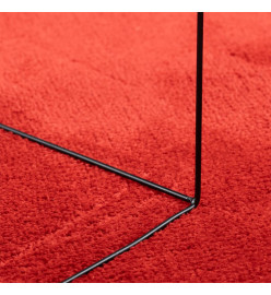 Tapis OVIEDO à poils courts rouge Ø 80 cm