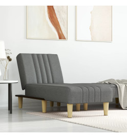 Chaise longue gris foncé tissu