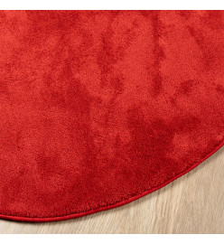 Tapis OVIEDO à poils courts rouge Ø 160 cm