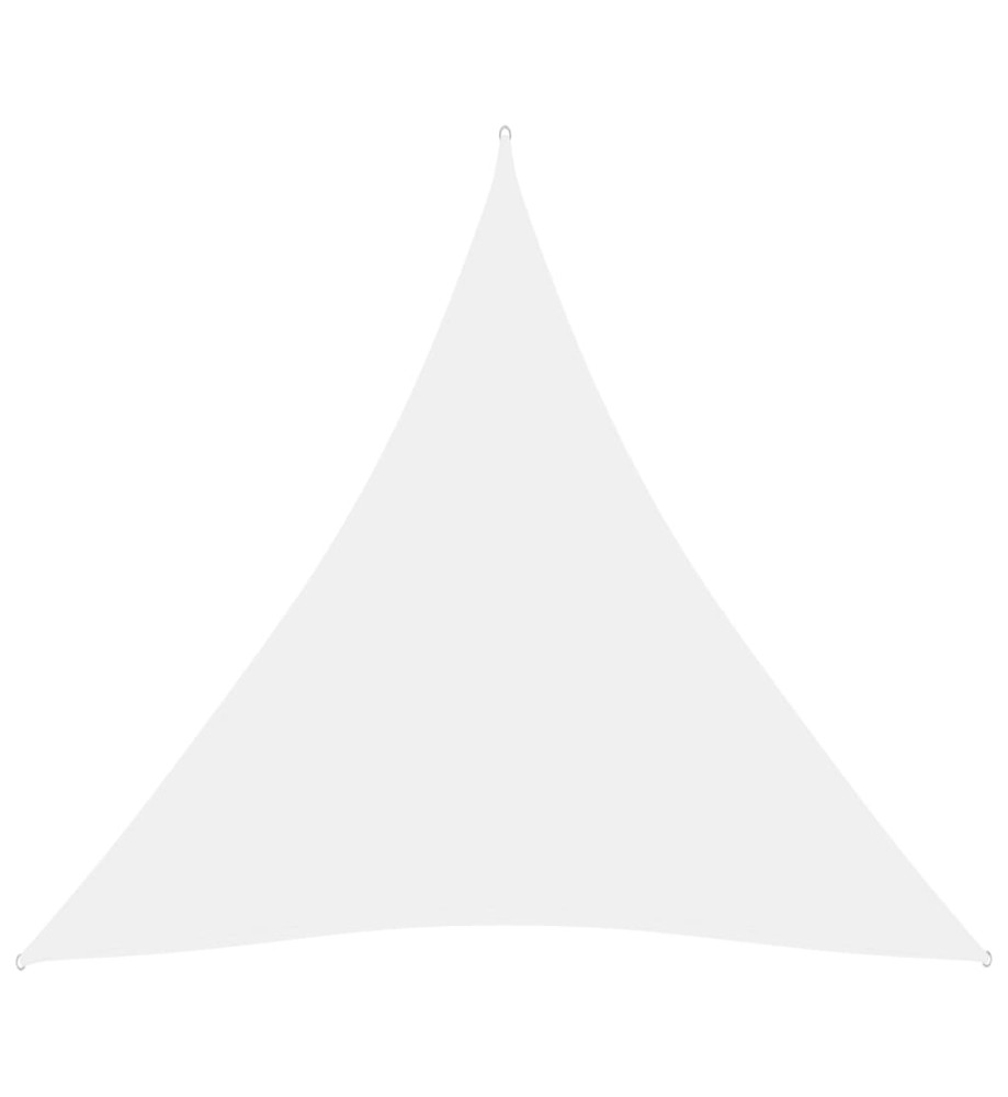 Voile de parasol tissu oxford triangulaire 3x3x3 m blanc Voile de parasol tissu oxford triangulaire 3x3x3 m blanc