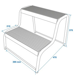 ProPlus Marche-pied double pour caravane/autocaravane noir 360822