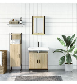 Ensemble de meubles de salle de bain 3 pcs chêne sonoma