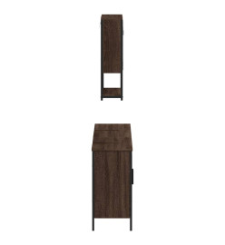 Ensemble de meubles de salle de bain 3 pcs Chêne marron