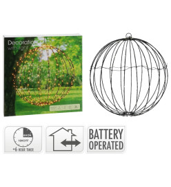 ProGarden Boule lumineuse décorative LED pliable 30 cm