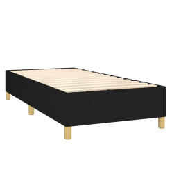 Sommier tapissier avec matelas et LED Noir 100x200 cm Tissu