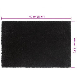 Tapis de porte 5 pcs noir 40x60 cm fibre de coco touffeté