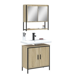 Ensemble de meubles de salle de bain 2 pcs chêne sonoma