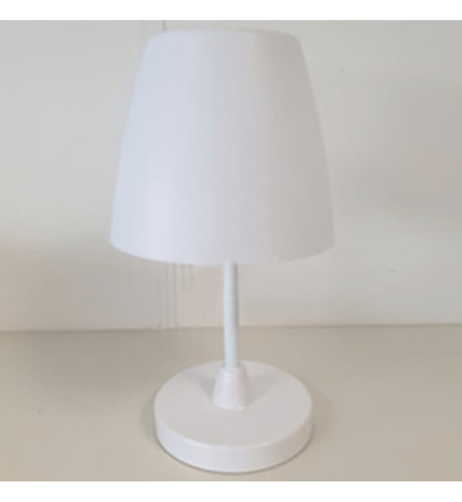 H&S Collection Lampe de table rechargeable LED blanc 13x30 cm