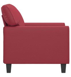 Fauteuil Rouge bordeaux 60 cm Similicuir