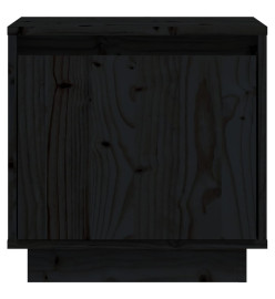 Table de chevet Noir 40x30x40 cm Bois de pin solide