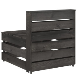 Salon de jardin 6 pcs Bois de pin imprégné de gris