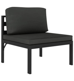 Salon de jardin 5 pcs avec coussins Aluminium Anthracite