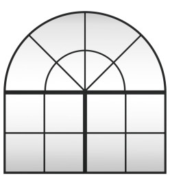 Miroir mural noir 80x80 cm arche fer