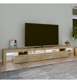 Meuble TV avec lumières LED Chêne sonoma 260x36,5x40 cm