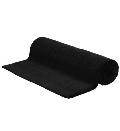 Tapis de porte noir 100x200 cm fibre de coco touffeté