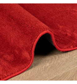 Tapis OVIEDO à poils courts rouge 140x200 cm