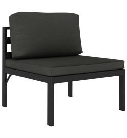 Salon de jardin 5 pcs avec coussins Aluminium Anthracite