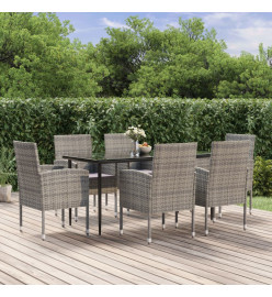 Ensemble à manger de jardin avec coussins 7 pcs Anthracite