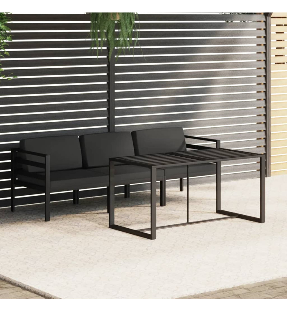 Salon de jardin 4 pcs avec coussins Aluminium Anthracite Salon de jardin 4 pcs avec coussins Aluminium Anthracite
