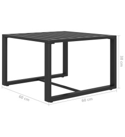 Salon de jardin 6 pcs avec coussins Aluminium Anthracite