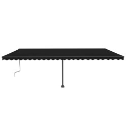 Auvent manuel rétractable sur pied 600x300 cm Anthracite