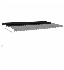 Auvent manuel rétractable sur pied 600x300 cm Anthracite