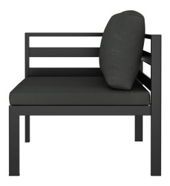 Salon de jardin 5 pcs avec coussins Aluminium Anthracite