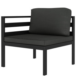 Salon de jardin 7 pcs avec coussins Aluminium Anthracite