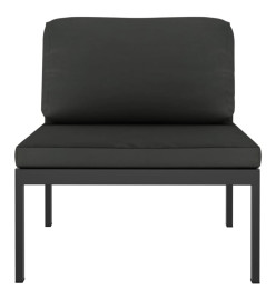Salon de jardin 4 pcs avec coussins Aluminium Anthracite