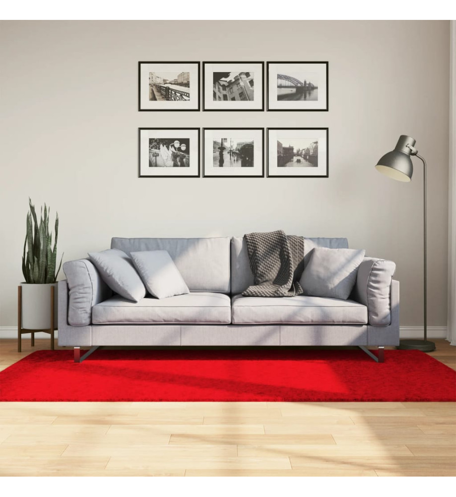 Tapis OVIEDO à poils courts rouge 100x200 cm Tapis OVIEDO à poils courts rouge 100x200 cm