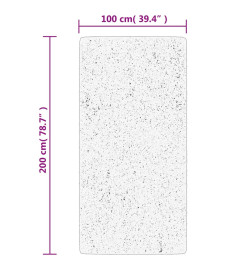 Tapis OVIEDO à poils courts rouge 100x200 cm