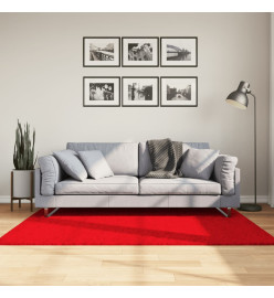 Tapis OVIEDO à poils courts rouge 120x170 cm