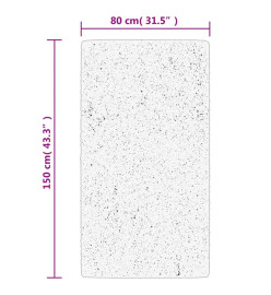 Tapis OVIEDO à poils courts rouge 80x150 cm