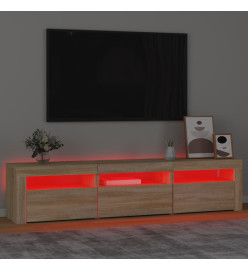 Meuble TV avec lumières LED Chêne sonoma 180x35x40 cm