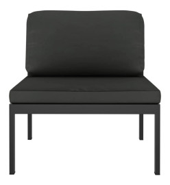Salon de jardin 7 pcs avec coussins Aluminium Anthracite