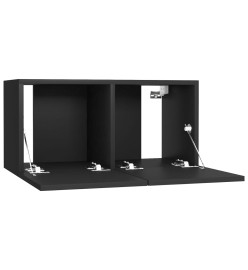 Meubles TV 4 pcs Noir 60x30x30 cm Aggloméré