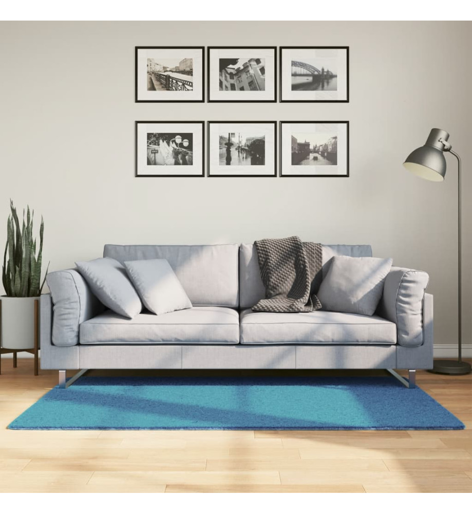 Tapis OVIEDO à poils courts turquoise 80x150 cm Tapis OVIEDO à poils courts turquoise 80x150 cm