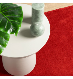 Tapis OVIEDO à poils courts rouge 160x160 cm