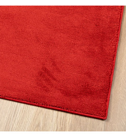 Tapis OVIEDO à poils courts rouge 80x200 cm