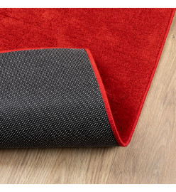 Tapis OVIEDO à poils courts rouge 80x200 cm