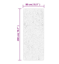 Tapis OVIEDO à poils courts rouge 80x200 cm