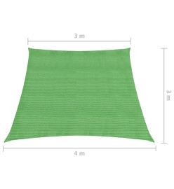 Voile d'ombrage 160 g/m² Vert clair 3/4x3 m PEHD