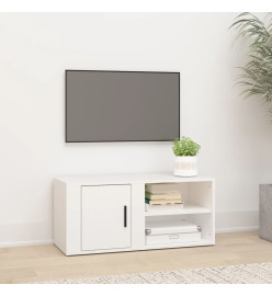 Meuble TV Blanc 80x31,5x36 cm Bois d'ingénierie