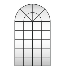 Miroir mural noir 80x140 cm arche fer