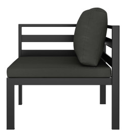 Salon de jardin 8 pcs avec coussins Aluminium Anthracite