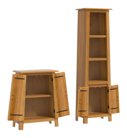 Ensemble de meubles de salle de bain 2 pcs bois de pin massif