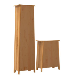 Ensemble de meubles de salle de bain 2 pcs bois de pin massif