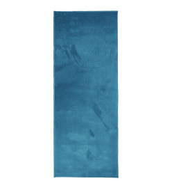 Tapis OVIEDO à poils courts turquoise 80x200 cm