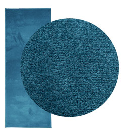 Tapis OVIEDO à poils courts turquoise 80x200 cm