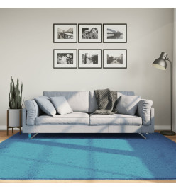 Tapis OVIEDO à poils courts turquoise 200x200 cm